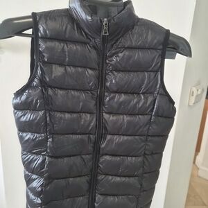 Aqua Black Puffer Vest for Kids